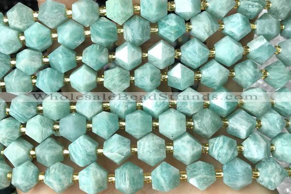 MIXE61 15 inches 10mm faceted amazonite gemstone beads