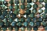 MIXE63 15 inches 10mm faceted blood jasper beads