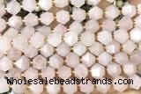 MIXE70 15 inches 10mm faceted rose quartz gemstone beads