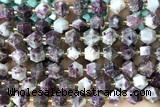 MIXE76 15 inches 10mm faceted tourmaline gemstone beads