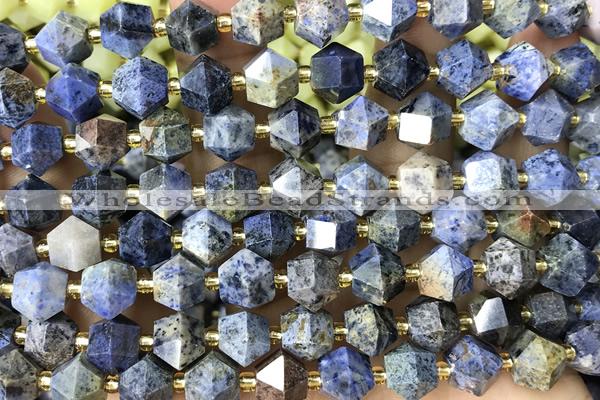 MIXE80 15 inches 10mm faceted dumortierite gemstone beads