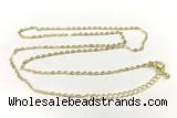 NECK02 53-56cm copper necklace chain gold plated