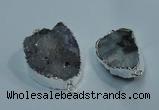 NGC06 20*30mm - 25*35mm freeform druzy agate connectors