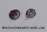 NGC1087 18*25mm - 25*35mm freeform druzy agate gemstone connectors