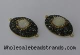 NGC1334 25*35mm oval druzy agate gemstone connectors