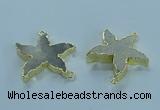 NGC1444 28mm - 30mm starfish fossil coral connectors wholesale