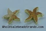 NGC1445 28mm - 30mm starfish fossil coral connectors wholesale