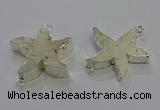 NGC1455 28mm - 30mm starfish fossil coral connectors wholesale