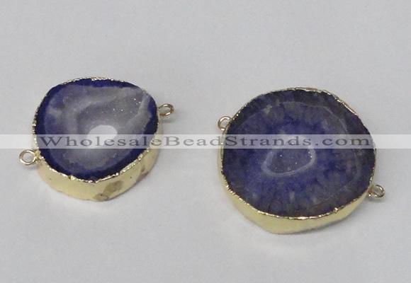 NGC479 25*30mm - 35*40mm freefrom druzy agate gemstone connectors