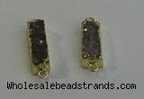 NGC5030 10*35mm - 10*40mm rectangle druzy agate connectors