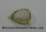 NGC5042 25*30mm - 35*40mm freeform druzy quartz connectors