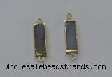 NGC5055 8*28mm - 10*30mm rectangle agate gemstone connectors