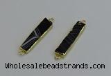 NGC5072 8*35mm - 10*40mm rectangle agate gemstone connectors