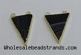 NGC5164 25*35mm - 30*40mm triangle agate gemstone connectors