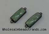 NGC5195 12*30mm - 15*30mm faceted rectangle amazonite connectors