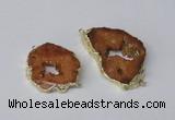 NGC537 25*35mm - 35*45mm plated druzy agate gemstone connectors