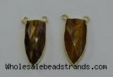 NGC5412 16*35mm - 18*40mm arrowhead yellow tiger eye connectors