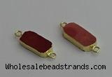 NGC5688 10*22mm - 10*25mm freeform mookaite gemstone connectors