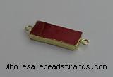 NGC5689 10*28mm - 10*30mm rectangle mookaite gemstone connectors