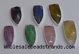 NGC5735 15*35mm - 16*45mm arrowhead mixed gemstone connectors