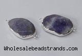 NGC576 18*25mm - 22*30mm freeform agate gemstone connectors