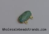 NGC5818 13*25mm faceted oval amazonite connectors wholesale