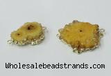 NGC601 15*20mm - 30*35mm freeform druzy agate connectors wholesale