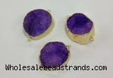 NGC622 15*20mm - 30*40mm freeform druzy agate connectors wholesale