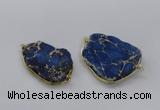 NGC847 25*35mm - 40*45mm freeform sea sediment jasper connectors