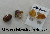 NGE135 12*14mm - 13*18mm nuggets citrine gemstone earrings