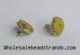 NGE139 12*14mm - 15*18mm freeform druzy agate gemstone earrings