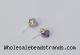 NGE164 4*6mm – 5*8mm freeform lavender amethyst earrings