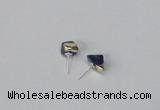 NGE165 4*6mm – 5*8mm freeform lapis lazuli gemstone earrings