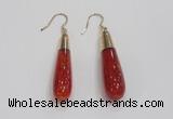 NGE19 10*40mm teardrop agate gemstone earrings wholesale