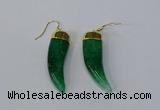 NGE231 10*40mm - 12*45mm oxhorn agate gemstone earrings wholesale