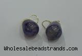 NGE235 15*20mm teardrop agate gemstone earrings wholesale