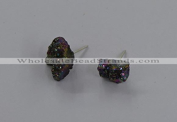 NGE306 5*8mm - 7*10mm nuggets druzy agate gemstone rings