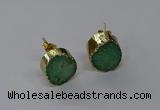 NGE317 12mm - 14mm freeform druzy agate earrings wholesale