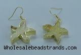 NGE389 20mm - 22mm starfish druzy agate earrings wholesale