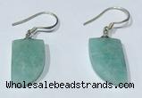 NGE424 10*15mm horn-shaped amazonite earrings wholesale