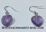 NGE431 10*10mm heart-shaped amethyst earrings wholesale