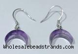 NGE432 10*14mm moon-shaped amethyst earrings wholesale