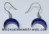 NGE434 10*14mm moon-shaped lapis lazuli earrings wholesale