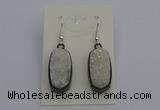 NGE5140 10*22mm - 12*25mm freeform plated druzy quartz earrings