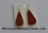 NGE5172 15*28mm - 15*30mm flat teardrop mookaite earrings