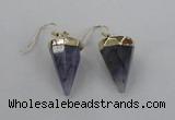 NGE63 14*20mm - 15*22mm cone agate gemstone earrings wholesale