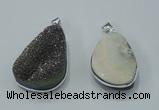 NGP1003 25*35mm - 35*45mm freeform druzy agate beads pendant