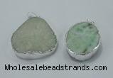 NGP1006 25*35mm - 35*45mm freeform druzy agate beads pendant