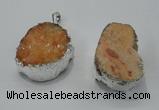 NGP1007 25*35mm - 35*45mm freeform druzy agate beads pendant