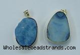 NGP1021 25*35mm - 35*45mm freeform druzy agate beads pendant